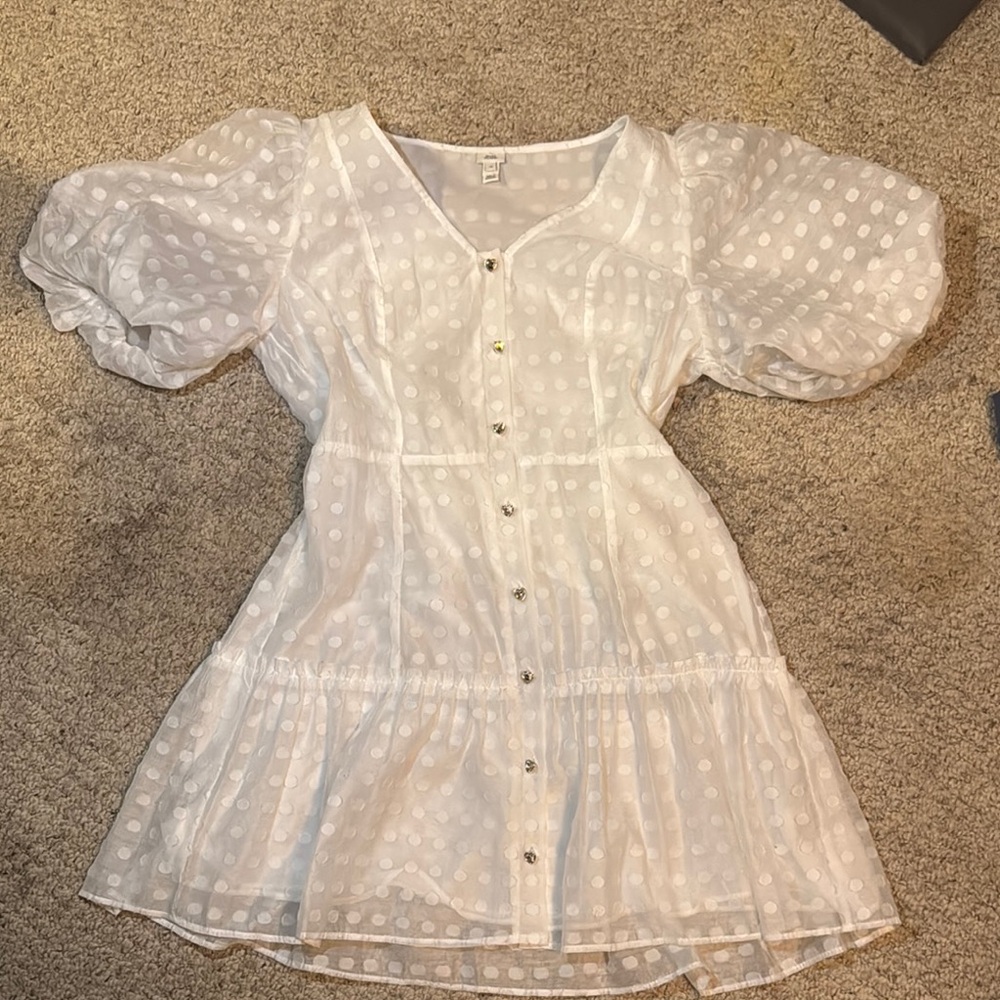 White Polka Dot Dress